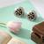 Oxidised floral kundan silver stud earrings