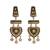 Dual plated handcrafted silver statement earrings