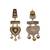 Dual plated handcrafted silver statement earrings