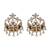 Dual plated silver kundan pearl statement earrings