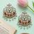 Dual plated silver kundan pearl statement earrings
