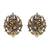 Dual plated bird motif kundan statement earrings