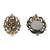 Dual plated bird motif kundan statement earrings