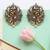 Dual plated bird motif kundan statement earrings