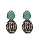 Oxidised silver statement earrings
