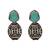 Oxidised silver statement earrings