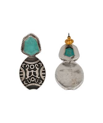 Oxidised silver statement earrings 2