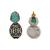 Oxidised silver statement earrings