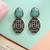 Oxidised silver statement earrings