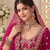 Rani Pink Color Embroidered,Beads,Zari And Sequins Work Silk _Blend Lehnega Choli