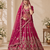 Rani Pink Color Embroidered,Beads,Zari And Sequins Work Silk _Blend Lehnega Choli