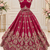 Rani Pink Color Embroidered,Beads,Zari And Sequins Work Silk _Blend Lehnega Choli