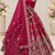 Rani Pink Color Embroidered,Beads,Zari And Sequins Work Silk _Blend Lehnega Choli