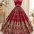 Red Color Embroidered,Beads,Zari And Sequins Work Silk _Blend Lehnega Choli