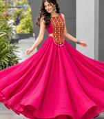 Pink Thread Navratri Lehenga Choli