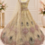 Cream Color Embroidered,Beads,Zari And Sequins Work Net Lehnega Choli