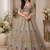 Light Green Color Embroidered,Beads,Zari And Sequins Work Net Lehnega Choli