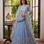 Mint Green Designer Embroidered Butterfly Net Lehenga Choli Set