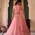 Light Pink Designer Embroidered Butterfly Net Lehenga Choli Set