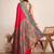 Red zari work jacquard saree with blouse