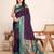 Wine zari work jacquard saree with blouse