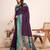 Wine zari work jacquard saree with blouse