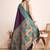Wine zari work jacquard saree with blouse