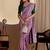 lavender embroidery with thread and sequence vichitra silk saree with blouse