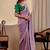 lavender embroidery with thread and sequence vichitra silk saree with blouse