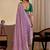 lavender embroidery with thread and sequence vichitra silk saree with blouse