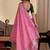 pink embroidery with thread and sequence vichitra silk saree with blouse