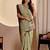 light green embroidery with thread and sequence vichitra silk saree with blouse