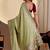 light green embroidery with thread and sequence vichitra silk saree with blouse
