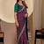 wine embroidery with thread and sequence vichitra silk saree with blouse