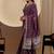 wine embroidery with thread and sequence vichitra silk saree with blouse
