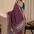wine embroidery with thread and sequence vichitra silk saree with blouse