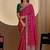 rani pink embroidery with thread and sequence vichitra silk saree with blouse