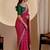 rani pink embroidery with thread and sequence vichitra silk saree with blouse