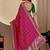 rani pink embroidery with thread and sequence vichitra silk saree with blouse
