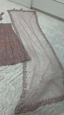LIGHT PEACH COLOUR DESIGNER LAHENGHA CHOLI  5