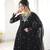 Black georgette readymade anarkali suit with embroidery & sequence work