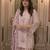 White georgette readymade suit with embroidery & sequence work