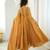 Yellow georgette readymade anarkali suit with embroidery & sequence work
