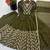 Olive silk blend readymade anarkali suit with embroidery & sequence work