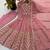Pink silk blend readymade anarkali suit with embroidery & sequence work