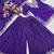 Purple sequence coding embroidery work readymade sharara suit set for wedding & festive wear
