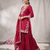Red sequence coding embroidery work readymade sharara suit set for wedding & festive wear