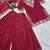 Red sequence coding embroidery work readymade sharara suit set for wedding & festive wear