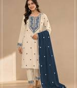 KHADI COTTON EMBROIDERY WORK SALWAR SUIT 