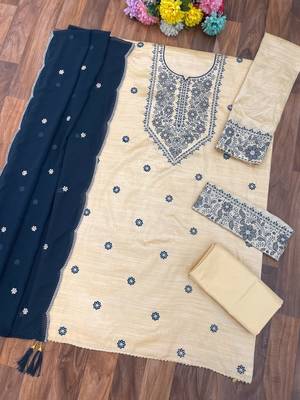 KHADI COTTON EMBROIDERY WORK SALWAR SUIT  2